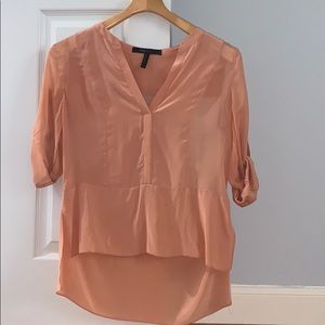 peachy short sleeved blouse